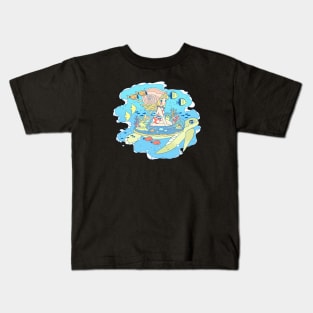 Turtle swim Kids T-Shirt